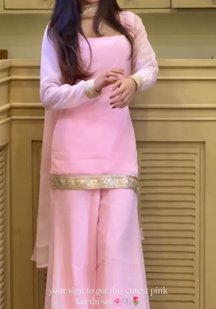 Butter Bloom 90's Vintage georgette kurti pant dupatta Set